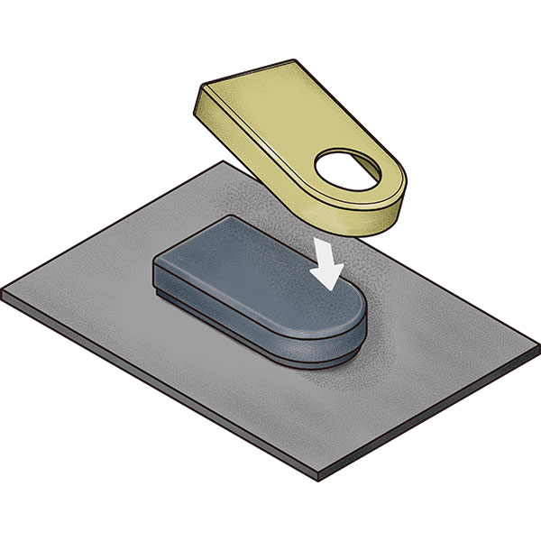 Fix the workpiece to the jig